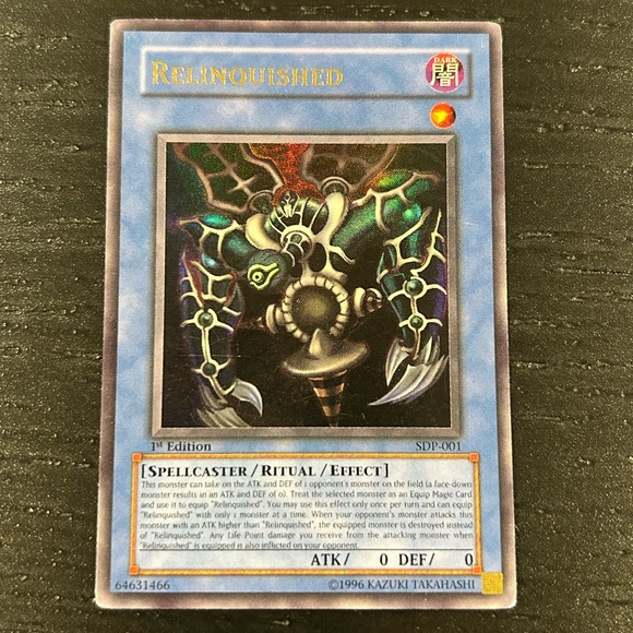 Relinquished Yu-Gi-Oh! Card 1st Edition- SDP-001 - Picture 1 of 6